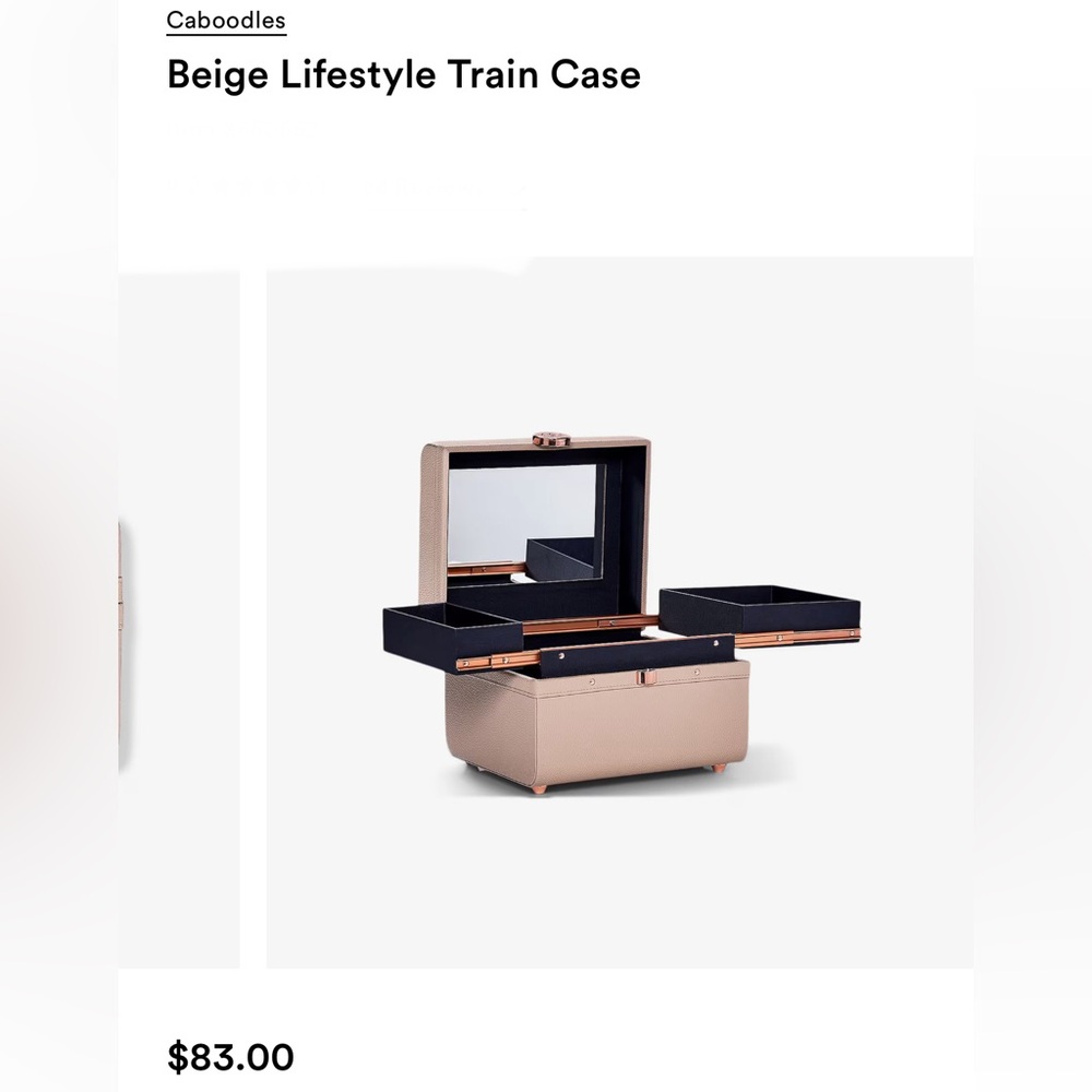 CABOODLES Lifestyle train case, NWT